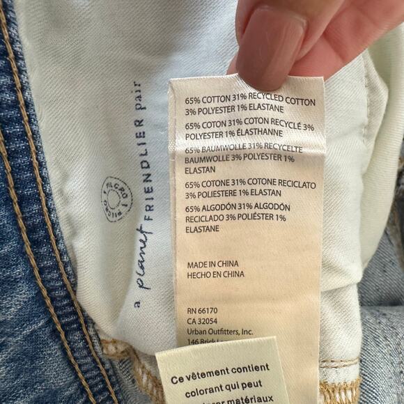 Anthropologie Pilcro Boyfriend Jeans Womens 29 Straight Leg Boho Grunge Stretch - Picture 6 of 16